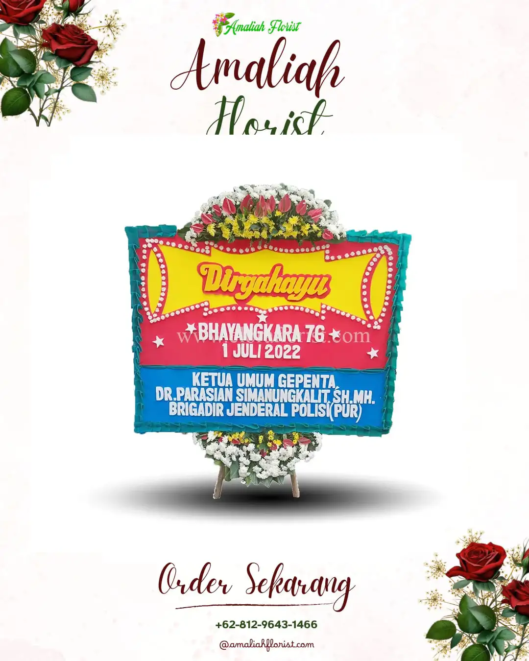 Papan Bunga HUT Ulang Tahun Batang Merangin